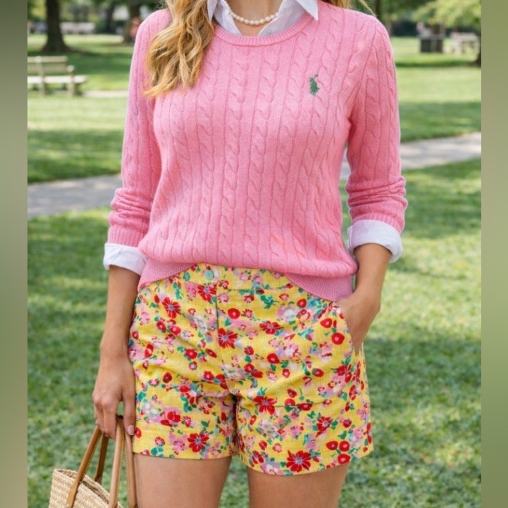 J.Crew Yellow Floral Shorts size 0